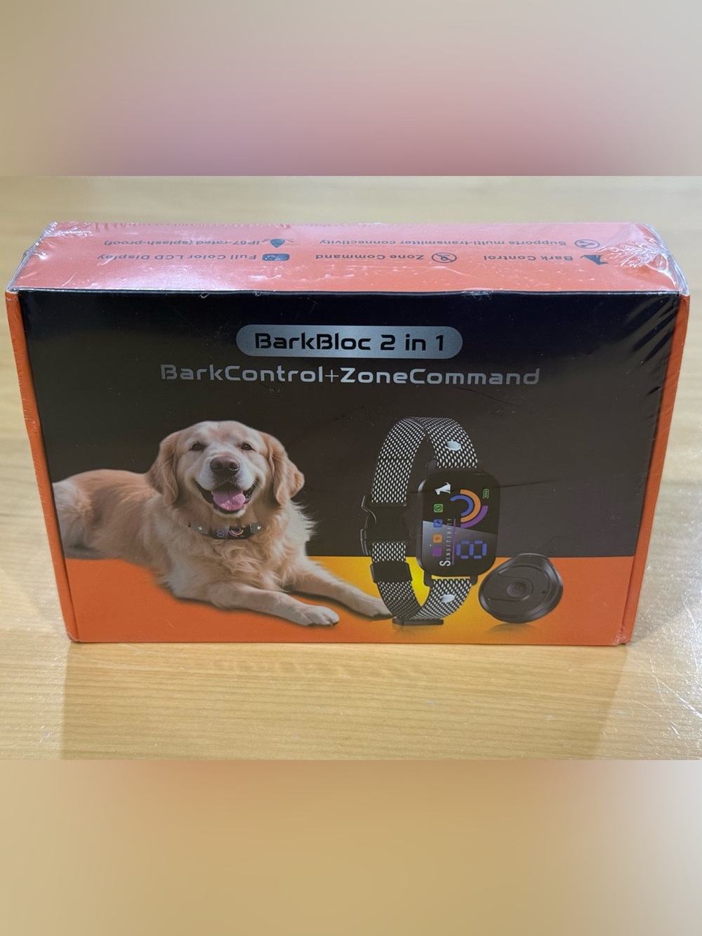 BarkBloc 2-in-1 Anti Bark Dog Collar No-Go Zone Training Rechargeable Sensor New
